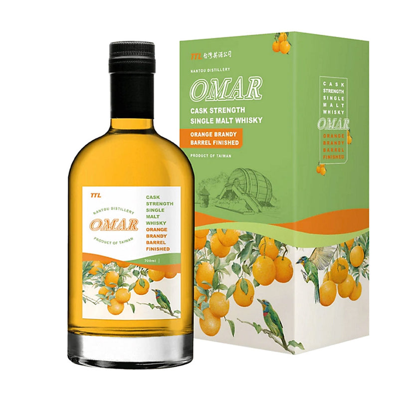 (EOY  Sale - 20% off at Check Out) Omar Orange Brandy Barrel Finish Cask Strength Single Malt Whisky ABV 56% 700ml (20% Discount at Check Out)
