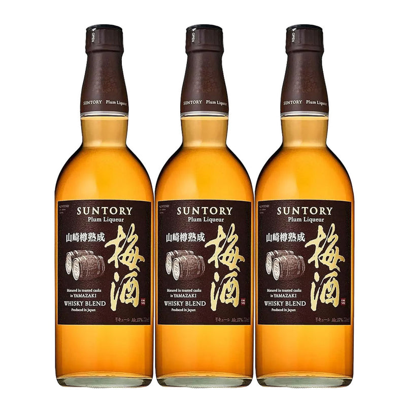 Bundle of 3 Bottles Suntory Yamazaki Plum Liqueur (Whisky Blend) ABV 17% 750ml with Box