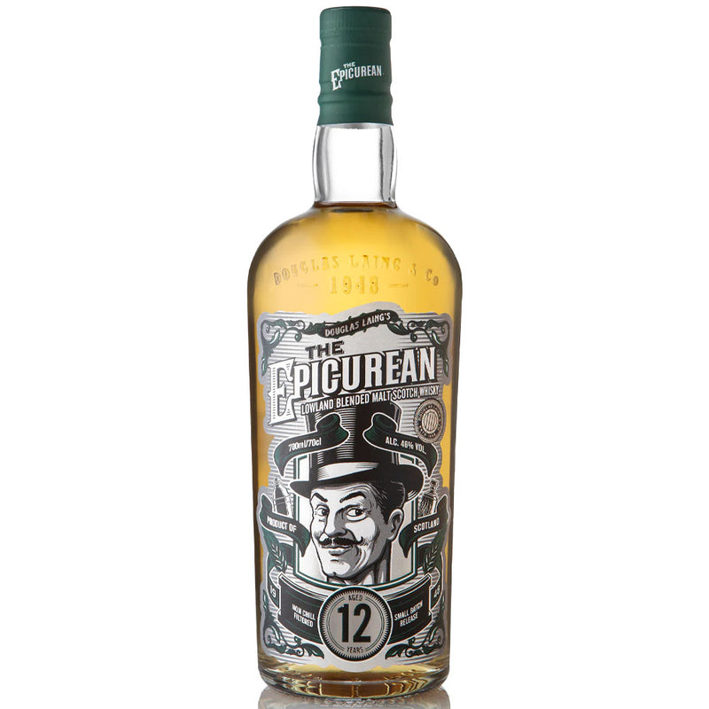 (Flash Sale - 60% off at check out) Douglas Laing's The Epicurean 12 Years Old Lowland Blended Malt Scotch Whisky ABV 46% 70cl With Gift Box