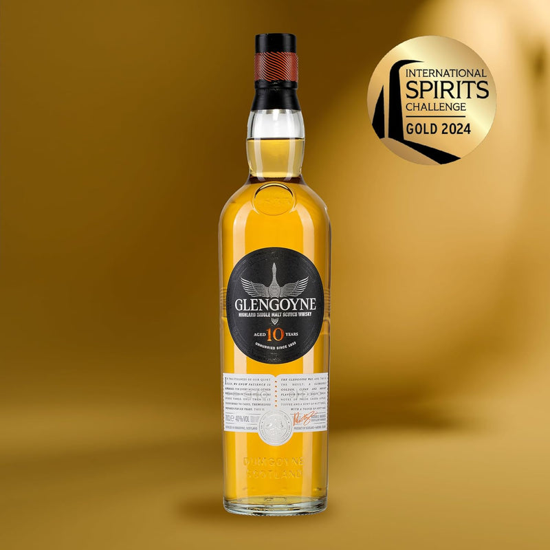 Glengoyne 10 Year Old Highland Single Malt Scotch Whisky ABV 40% 70cl with Gift Box