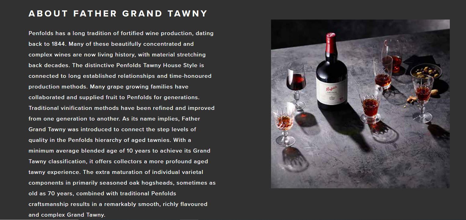 Penfolds Father 10 Years Old Grand Tawny 75cl (No Box) — The
