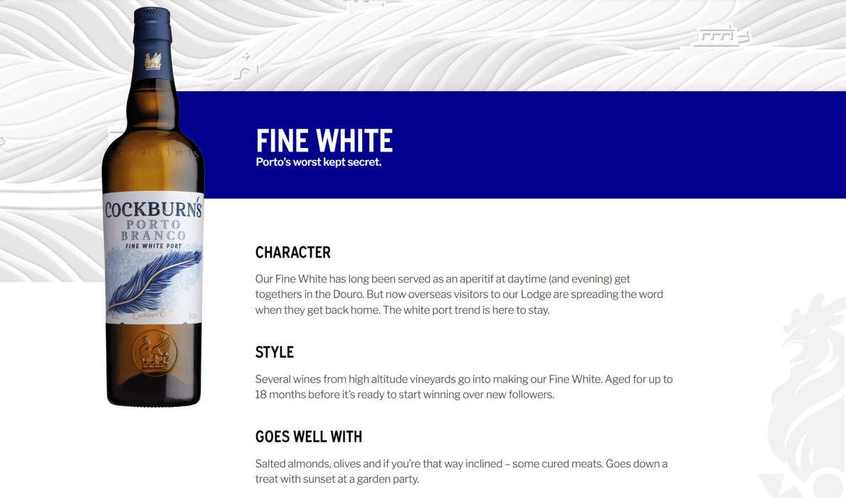 Cockburn's Fine White Port ABV 19% 750ml