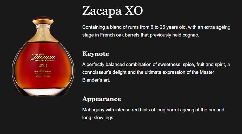 Ron Zacapa Centenario XO Rum (Solera Gran Reserva Especial) ABV 40% 700ml