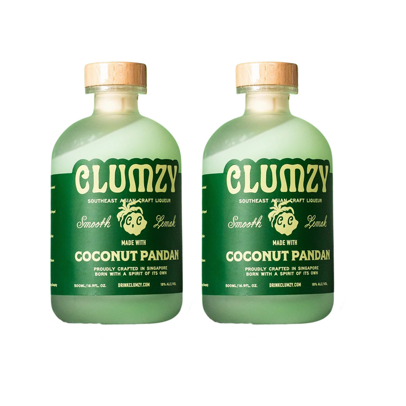 Bundle of 2 Bottles Clumzy Plumzy Coconut Pandan Rum ABV 19.1% 500ml