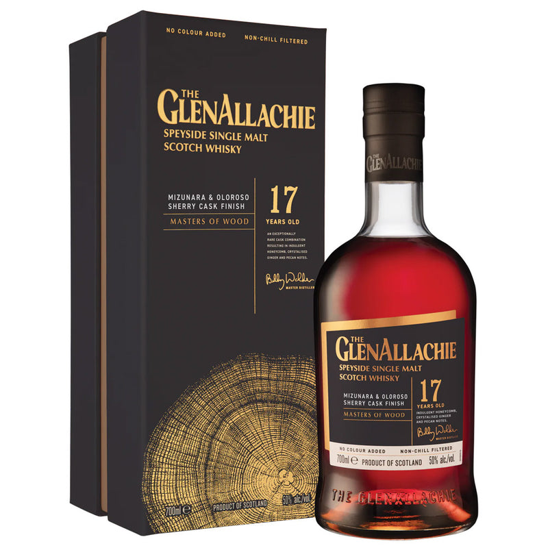 (SG61 Sale) (10% off at Check Out) The GlenAllachie 17 Year Old Mizunara & Oloroso Cask Finish ABV 50% 700ml with Gift Box