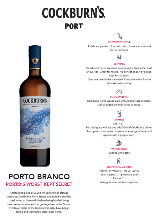 Cockburn's Fine White Port ABV 19% 750ml