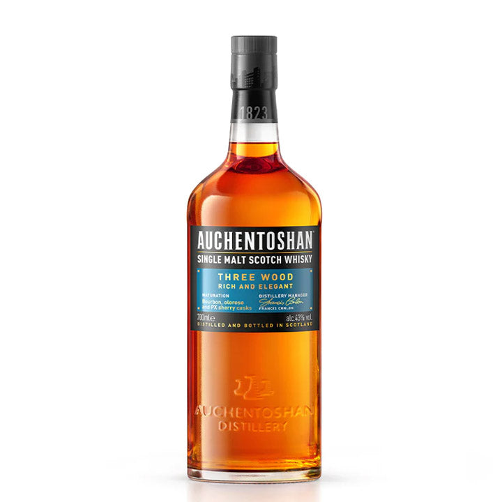 Auchentoshan Three Wood Lowland Single Malt Scotch Whisky ABV 43% 70cl With Gift Box