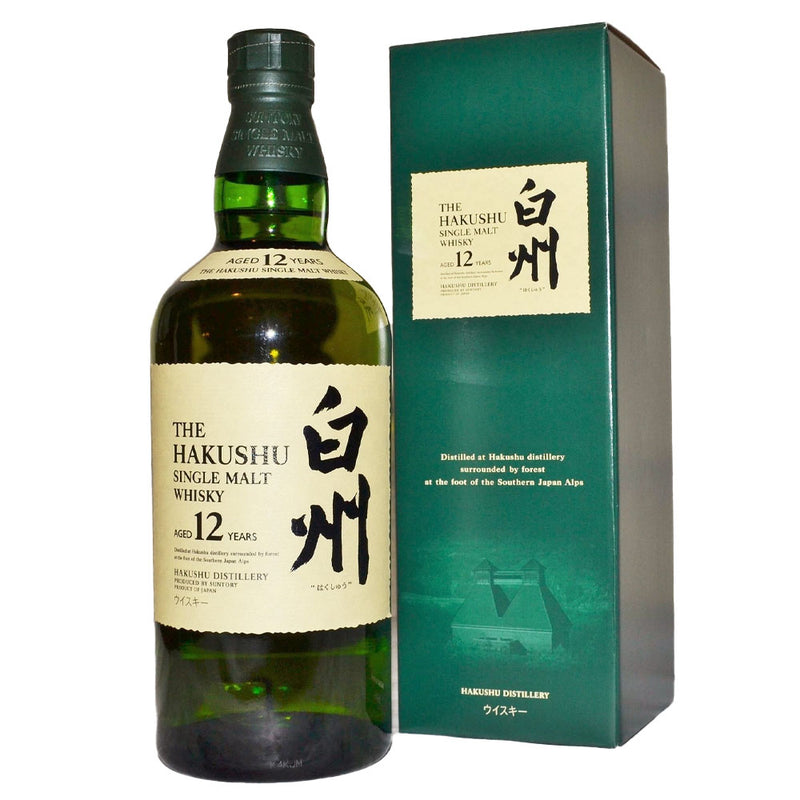 The Hakushu 12 Year Old Single Malt Japanese Whisky ABV 43% 70cl with Gift Box