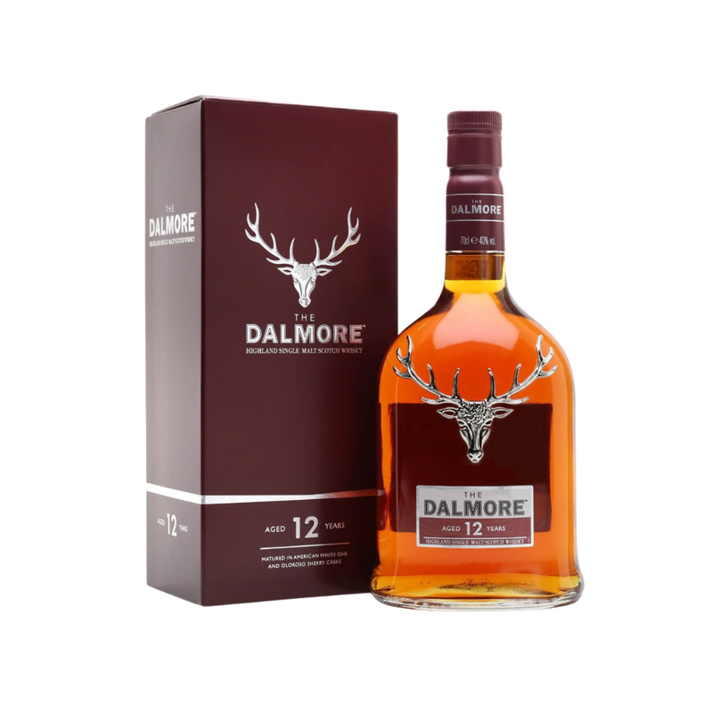 The Dalmore 12 Year Old Highland Single Malt Scotch Whisky ABV 40% 70cl (With Giftbox)