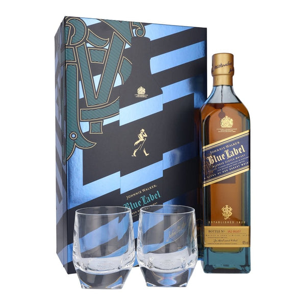WWD2026 Sale) (Gift Set) Johnnie Walker Blue Label with 2 Crystal
