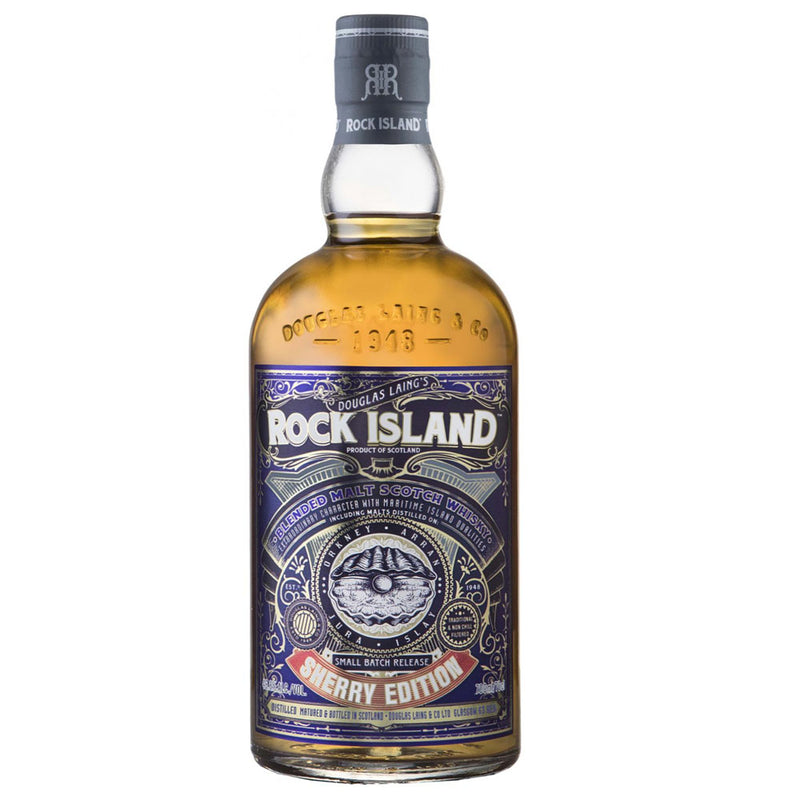 (Flash Sale - 60% off at check out) Douglas Laing's Rock Island Sherry Edition Maritime Island Blended Malt Scotch Whisky ABV 46.8% 70cl With Gift Box