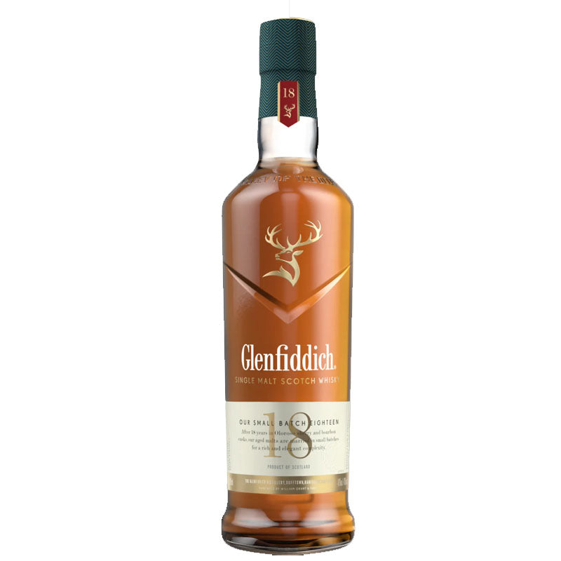 Glenfiddich 18 Year Speyside Single Malt Scotch Whisky ABV 40% 70cl Giftset with Hipflask