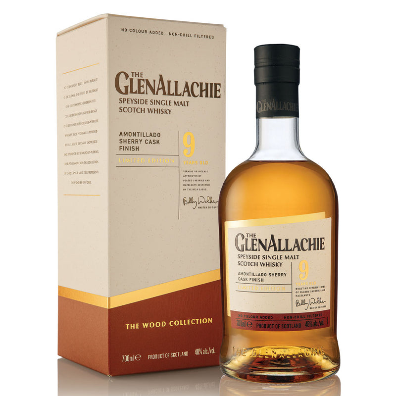 (EOY Sale - discount at check out) GlenAllachie 9 Year Old 2014 Amontillado Sherry Series Speyside Single Malt Scotch Whisky ABV 48% 700ml with Gift Box