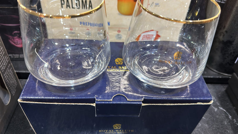 Royal Salute Gold Rim Rocking Glass (Set of 2)