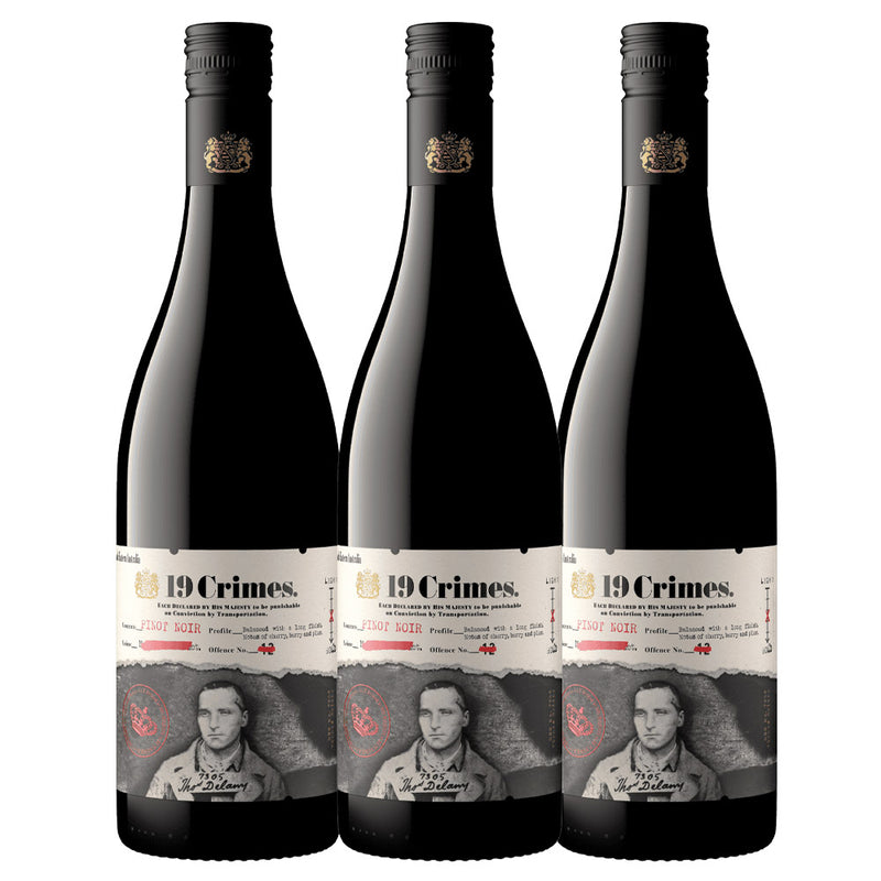 19 Crimes Pinot Noir ABV 13.50% 75cl x 3 Bottles