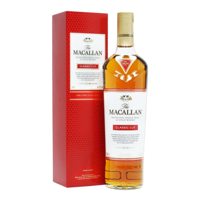 The Macallan Classic Cut Limited Edition 2018 Highland Single Malt Scotch Whisky ABV 51.2% 70cl with Gift Box