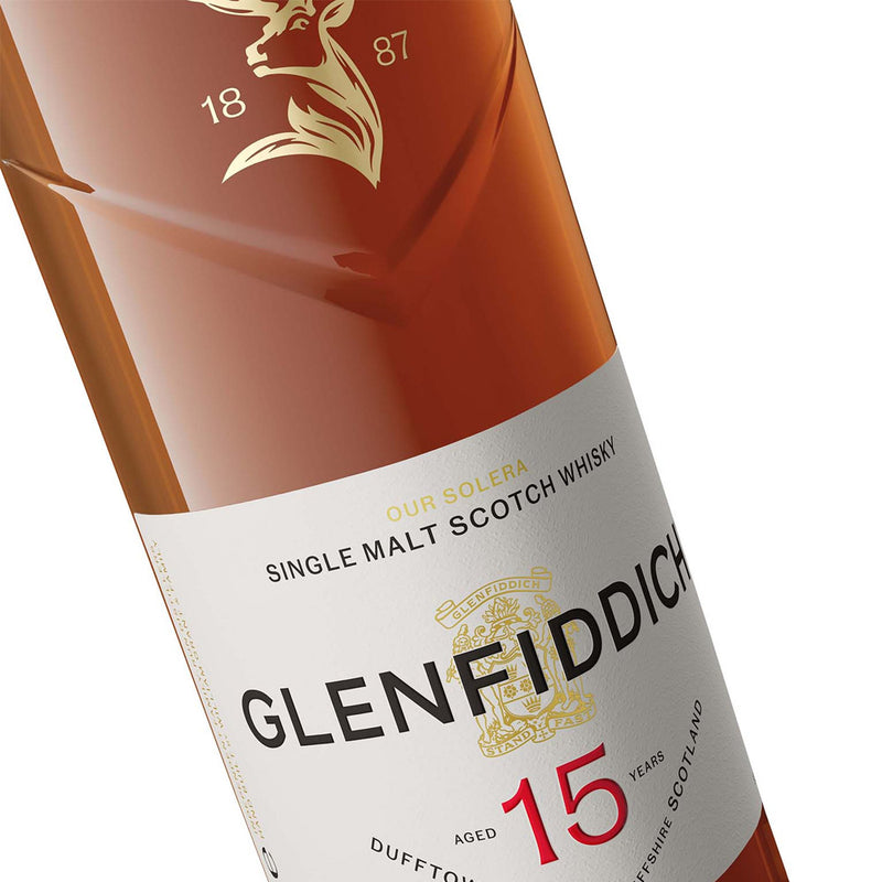 Glenfiddich 15 Year Old Solera Speyside Single Malt Scotch Whisky ABV 40% 70cl