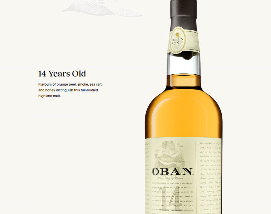 Oban 14 Year Old Single Malt Scotch Whisky ABV 43% 700ml