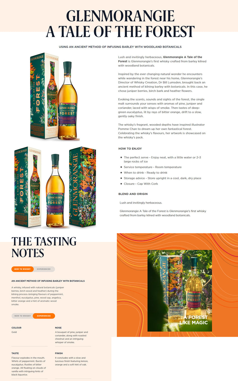 Glenmorangie A Tale of the Forest Whisky ABV 46% 700ml