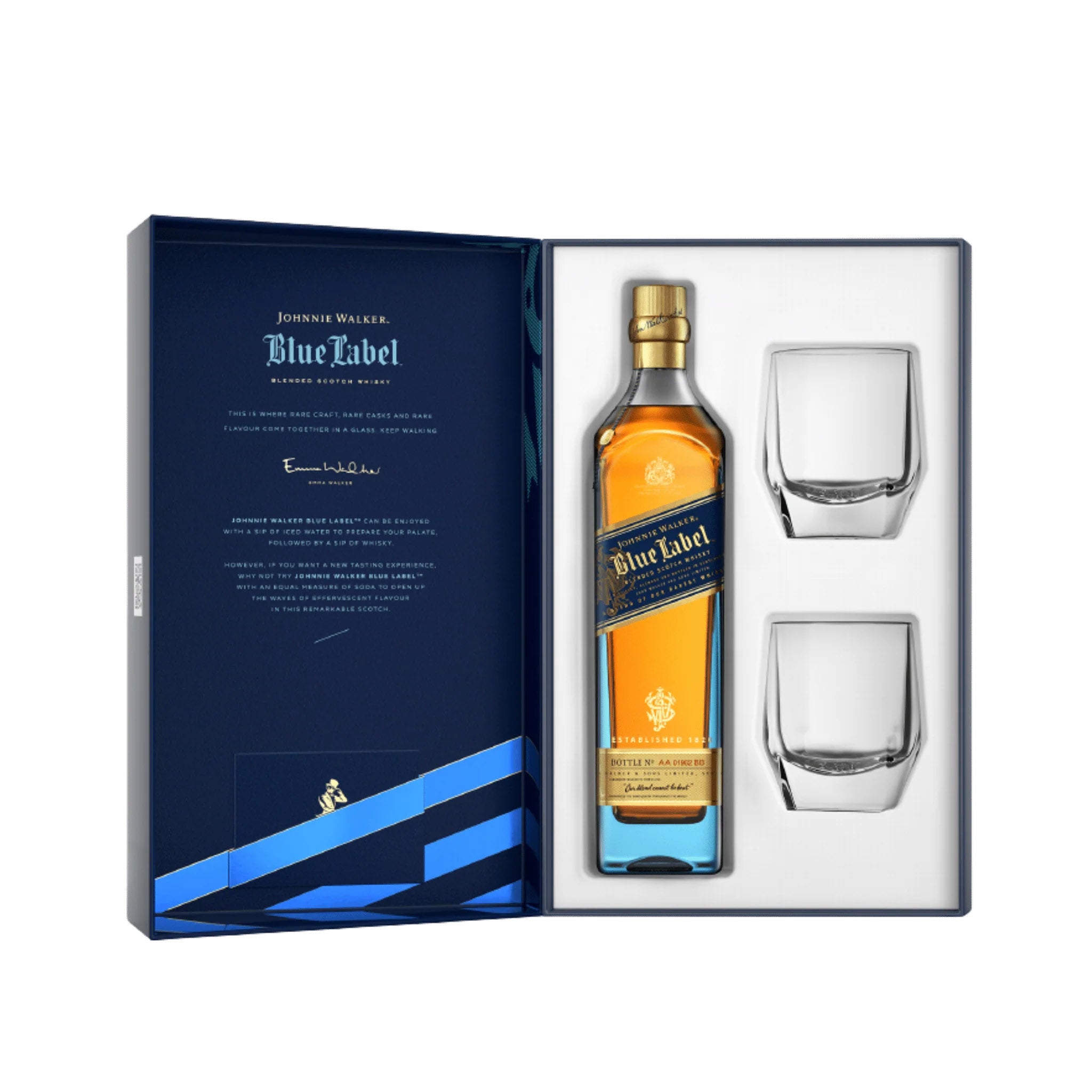 9.9 Sale) (Gift Set) Johnnie Walker Blue Label with 2 Crystal