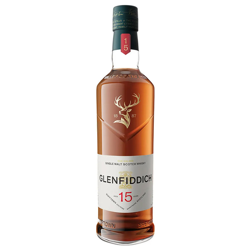 Glenfiddich 15 Year Old Solera Speyside Single Malt Scotch Whisky ABV 40% 70cl