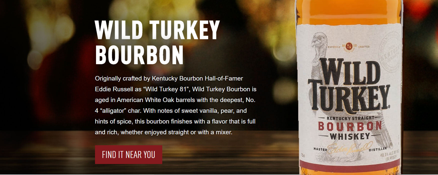 Wild Turkey 81 Bourbon Whisky ABV 40.5% 70cl