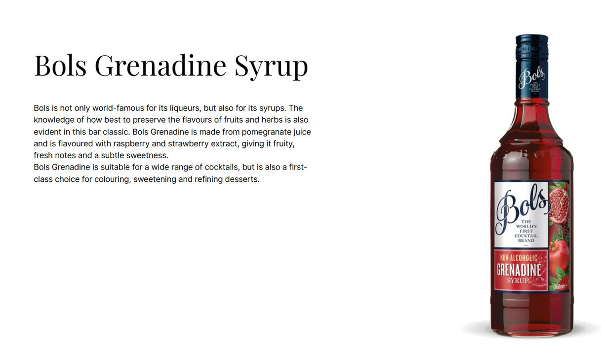 Bols Grenadine Syrup 750ml (Expiry Date: 23/04/2027)