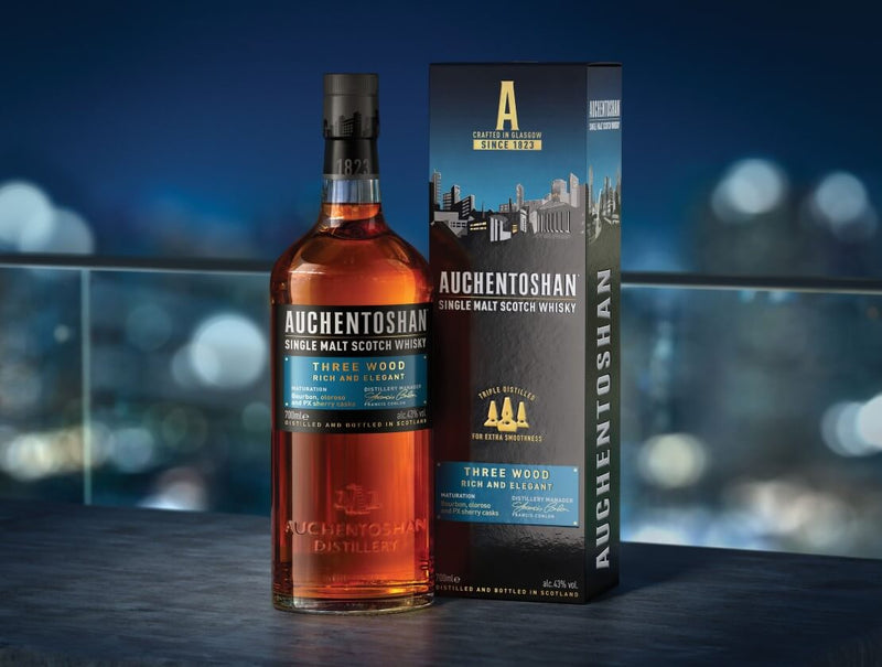 Auchentoshan Three Wood Lowland Single Malt Scotch Whisky ABV 43% 70cl With Gift Box