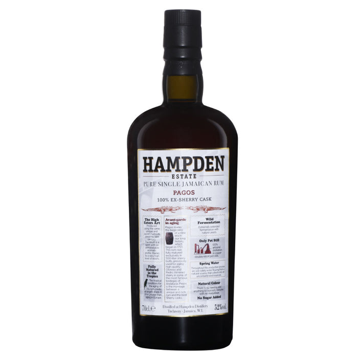 Hampden Pagos Estate Pure Single Jamaican Rum 100% Ex Sherry Cask ABV 52% 700ml
