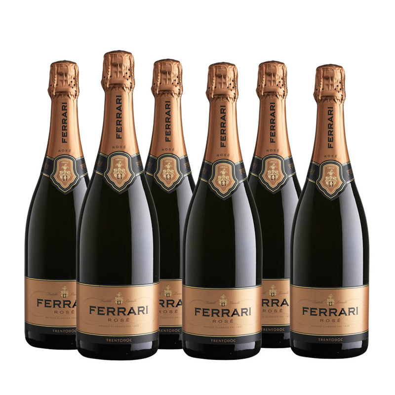 Ferrari Rose Brut ABV 12.5% 750ml x 6 Bottles