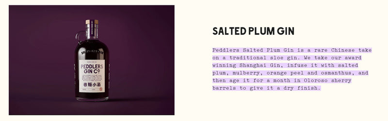 Peddlers Salted Plum Gin ABV 25% 750ml