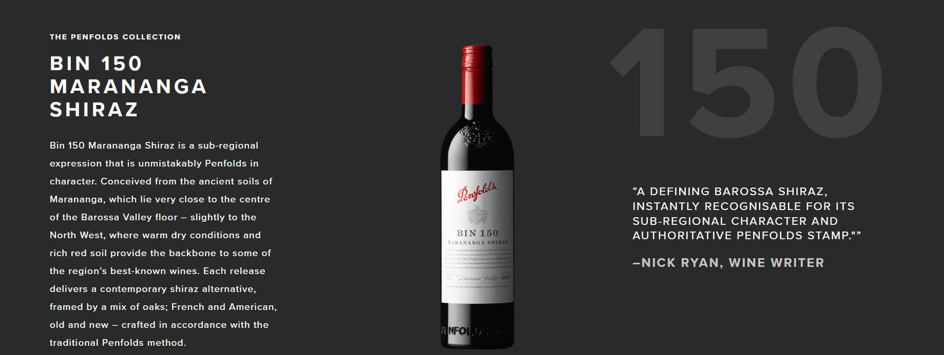 Penfolds BIN 150 マクラーレン・ヴァレー・シラーズ 750ml Penfolds Bin 150 Marananga Shiraz 750ml — The Liquor Shop Singapore