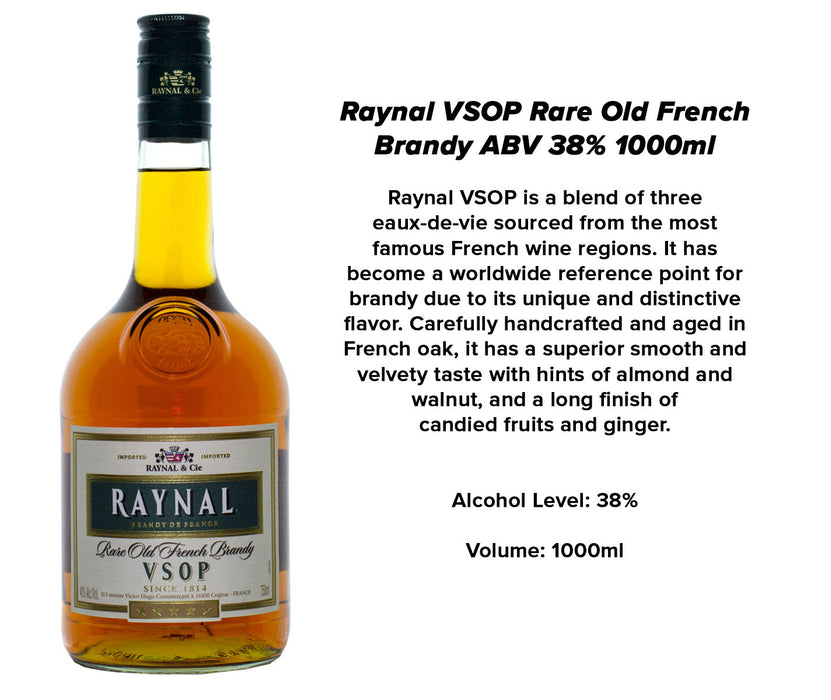Raynal VSOP Rare Old French Brandy ABV 38% 100cl (1L)