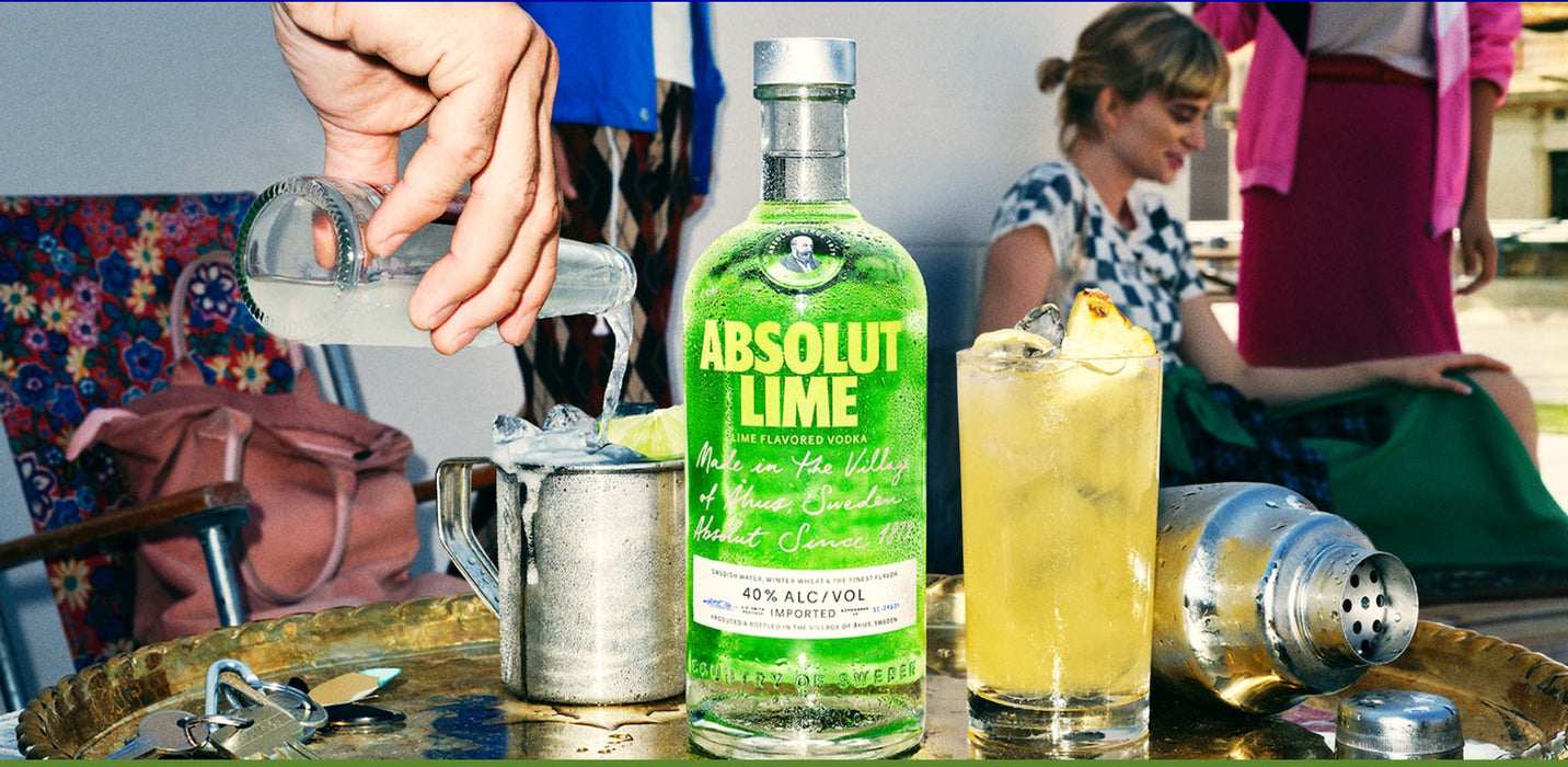 Absolut Lime Vodka ABV 40% 100cl (1L)