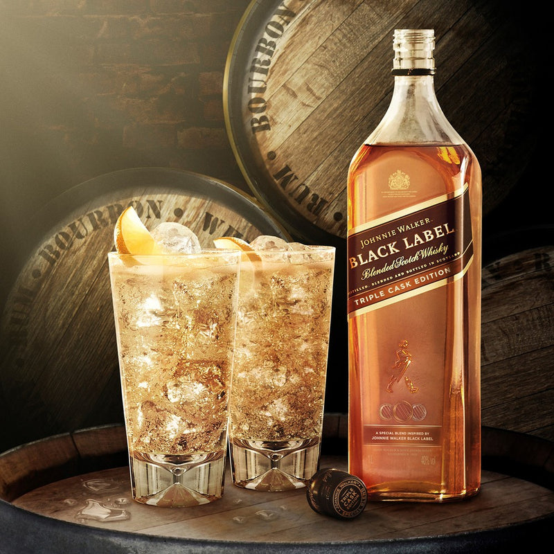 Johnnie Walker Black Label Triple Cask Edition 1000ml (1L) with Gift Box