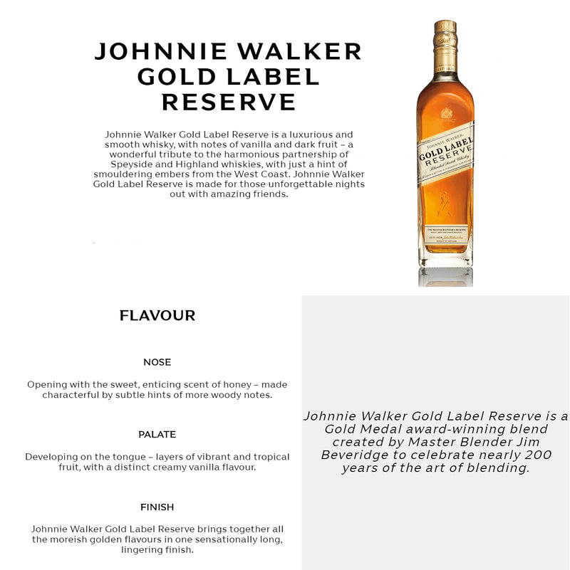 Johnnie Walker Gold Label Reserve ABV 40% 1000ml (1L)
