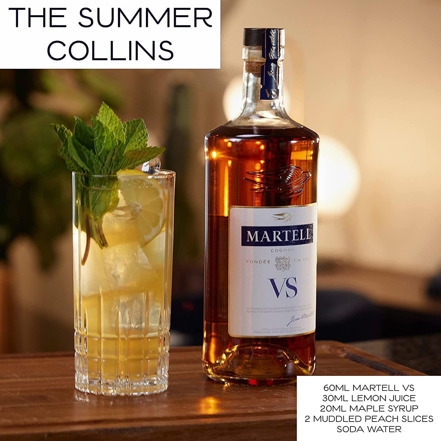 Martell VS Single Distillery Cognac ABV 40% 1000ml (1L - No Box