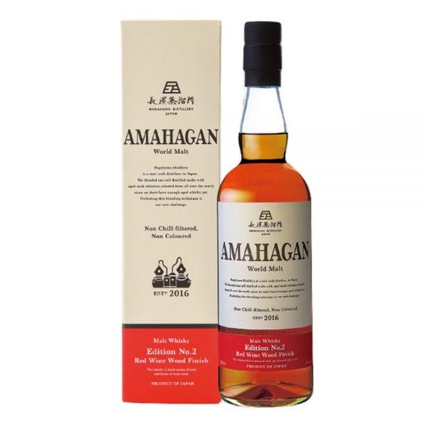Amahagan World Malt Whisky Edition No.2 Red Wine Wood Finish ABV 47% 70cl With Gift Box