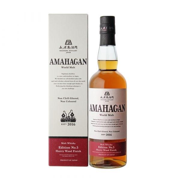 Amahagan World Malt Whisky Edition No.5 Sherry Wood Finish ABV 47% 70cl With Gift Box