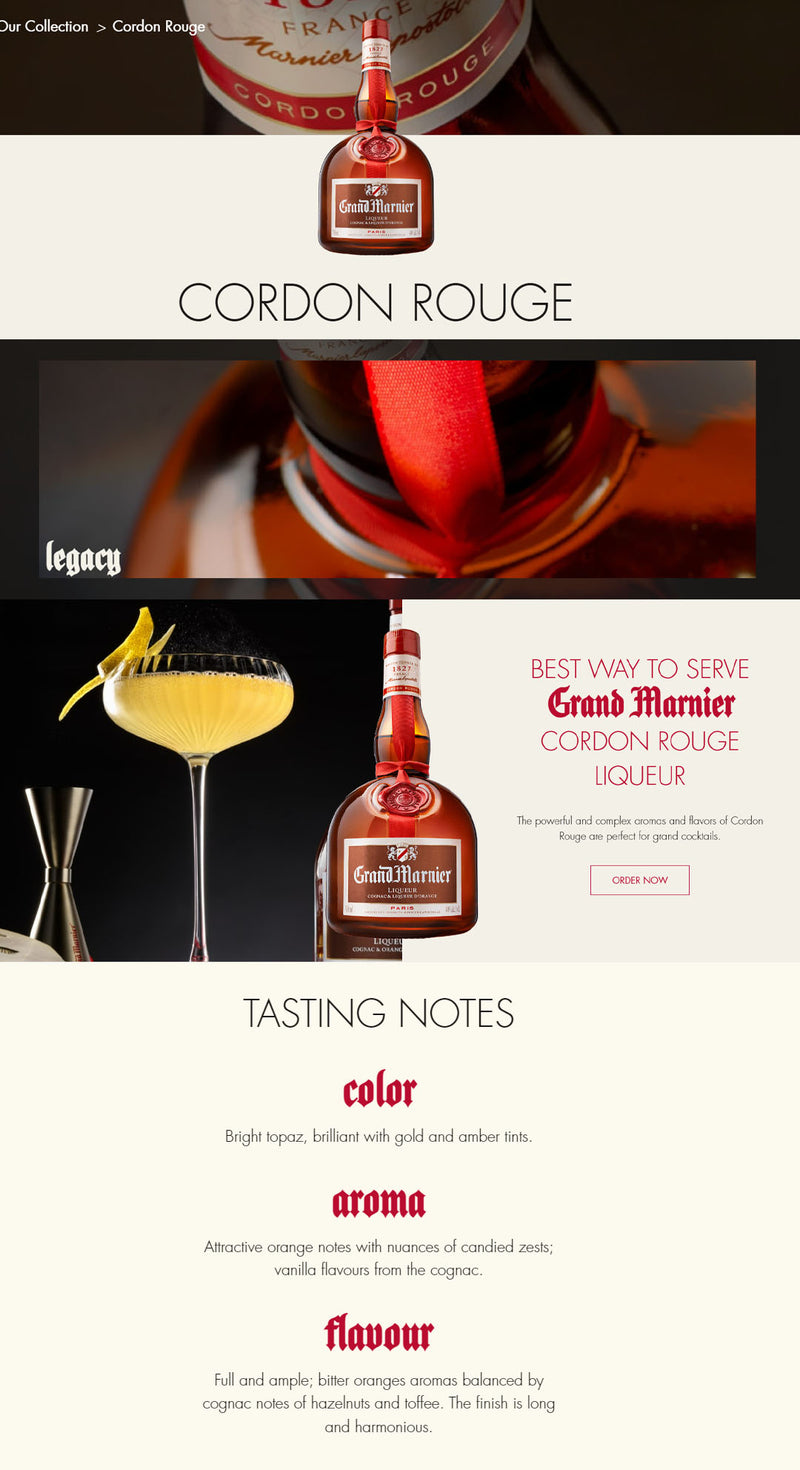 Grand Marnier Rouge ABV 40% 1000ml with box 100cl (1L)