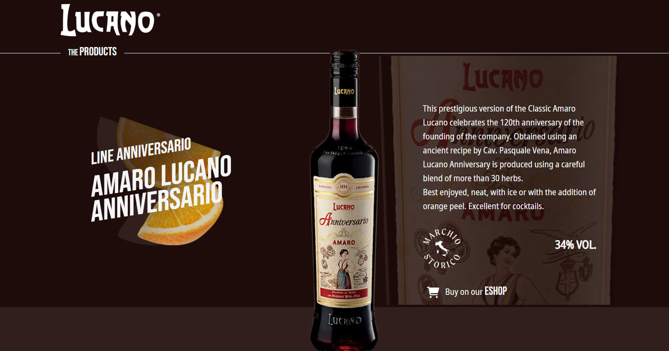 Amaro Lucano Anniversario Aperitive ABV 34% 700ml