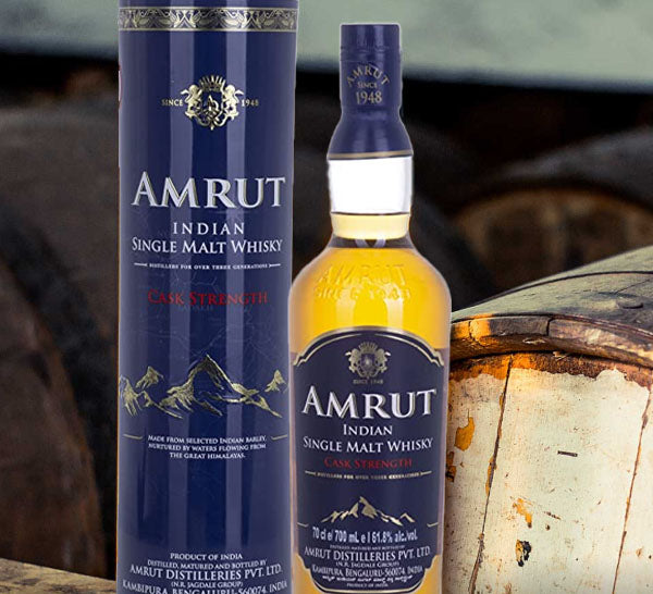 Amrut Cask Strength Indian Whisky ABV 61.8% 70cl With Gift Box