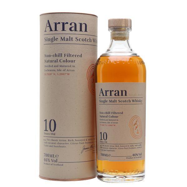 The Arran 10 Year Old Single Malt Scotch Whisky ABV 46% 70cl With Gift Box