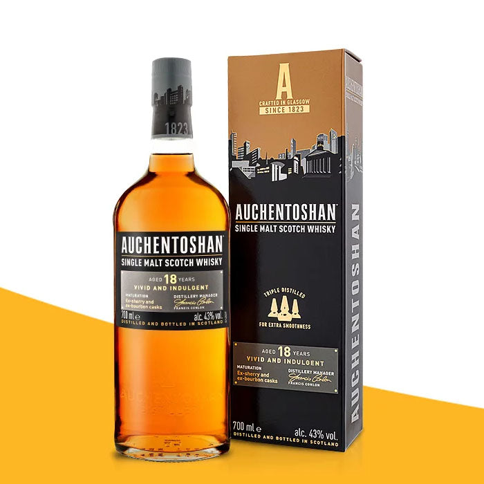 Auchentoshan 18 Year Old Lowland Single Malt Scotch Whisky ABV 40% 70cl With Gift Box