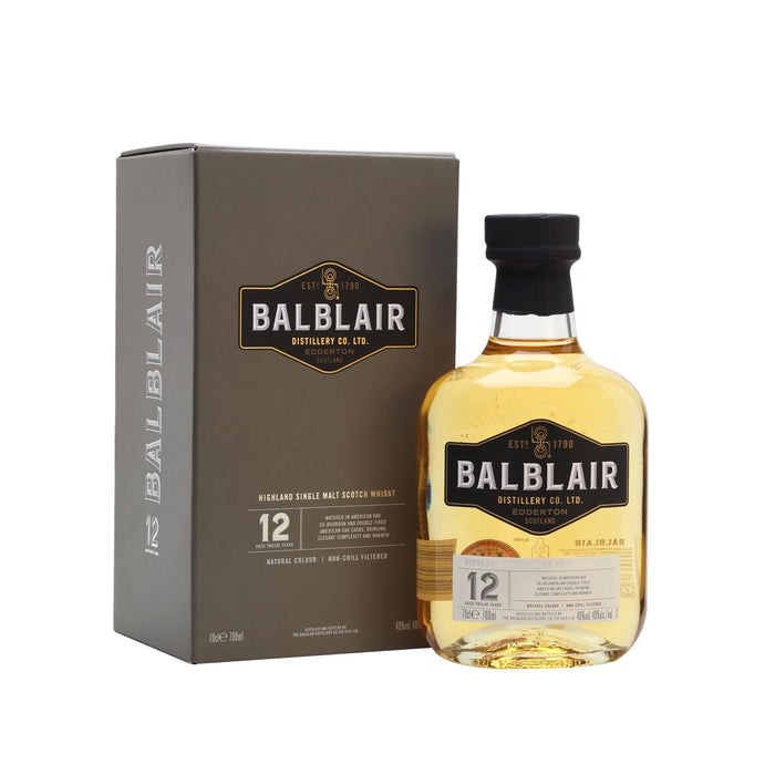 Balblair 12 Year Old Scotch Whisky ABV 46% 70cl With Gift Box