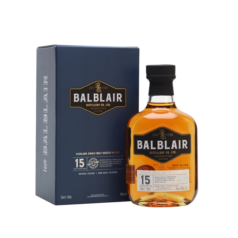Balblair 15 Year Old Highland Single Malt Scotch Whisky ABV 46% 70cl With Gift Box
