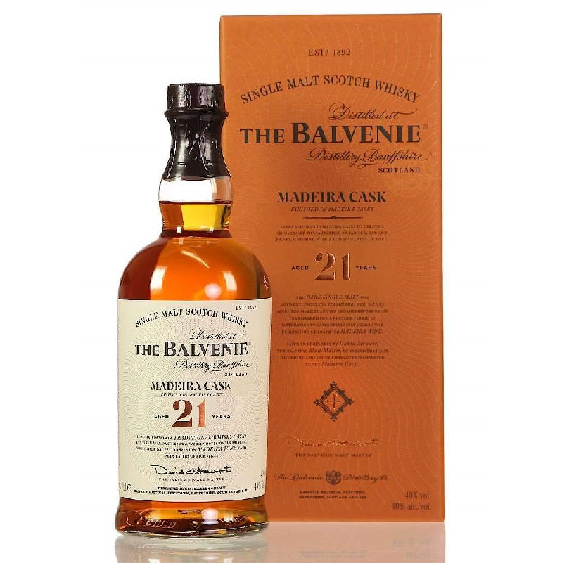 (Clearance) The Balvenie 21 Year Old Madeira Cask Speyside Single Malt Scotch Whisky 40% 70cl With Gift Box  (Please take note Gift Box and Label not in perfect condition)
