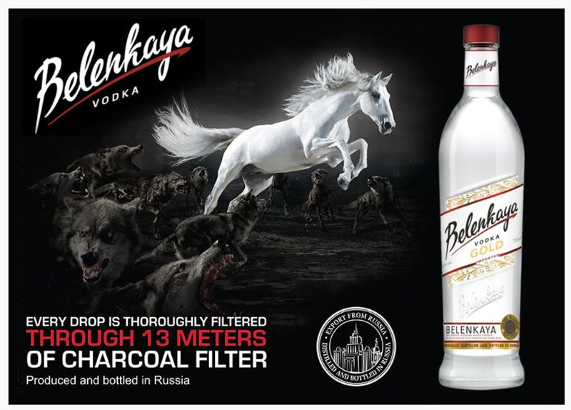 Belenkaya Gold Vodka ABV 40% 100cl (1L)