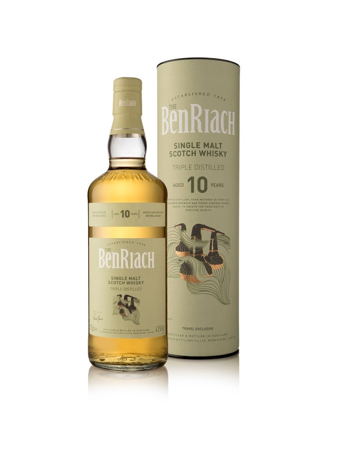 The BenRiach 10 Year Triple Distilled Single Malt Whisky ABV 43% 70cl With Gift Box (Discontinued)
