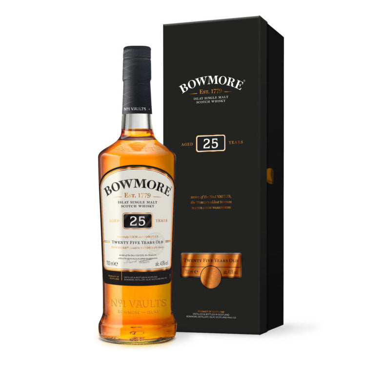 Bowmore 25 Years Single Malt Whisky ABV 43% 700ml (Old Release, Bottled in 2002)